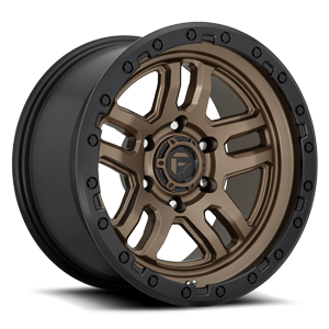Fuel 1-Piece Wheels Ammo - D702 5 Bronze w/ Black Ring