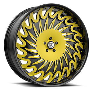 Asanti Forged Wheels FS Series FS15 5 Black and Yellow
