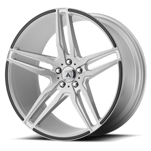 ABL-12 Orion Brushed Silver w/ Gloss Black Inserts 5 lug
