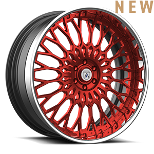 AF891 Red with Chrome Lip 6 lug