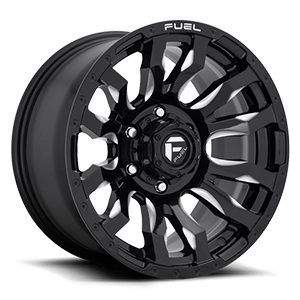 Blitz - D673 Gloss Black & Milled 6 lug