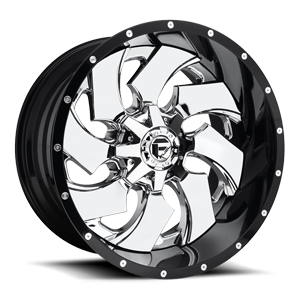 Fuel 2-Piece Wheels Cleaver - D240 5 Chrome Center and Gloss Black Outer