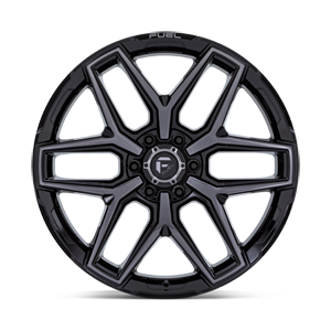 Flux - FC854BT Gloss Black Brushed with Gray Tint 6 lug