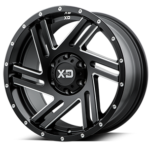 XD835 Swipe Satin Black Milled 6 lug