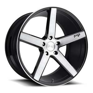 Milan - M124 Brushed / Gloss Black 5 lug