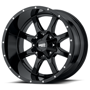 Moto Metal MO970 - Gloss Black Milled Lip 5 Gloss Black w/ Milled LIp