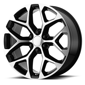 176 Gloss Black Machined 6 lug