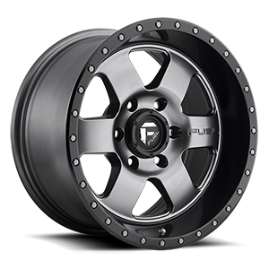 Fuel 1-Piece Wheels Podium - D619 6 Matte Gunmetal with Black Bead Ring