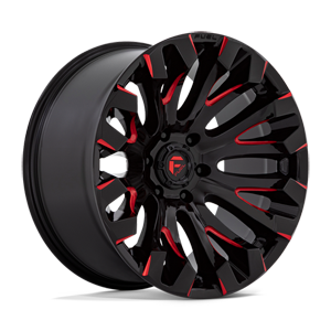 Fuel 1-Piece Wheels Quake - D829 6 Gloss Black Milled Red
