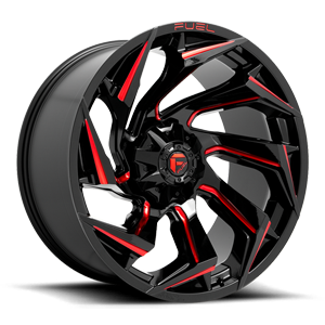 Fuel 1-Piece Wheels Reaction - D755 8 Gloss Black Milled with Red Tint
