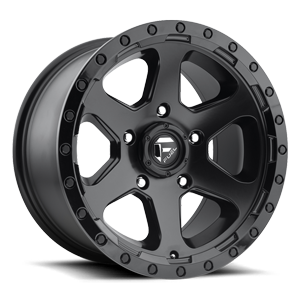 Fuel 1-Piece Wheels Ripper - D589 5 Matte Black | Gloss Black Lip