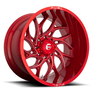 Runner - D742 Candy Red & Milled 8 lug