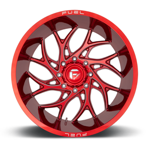Runner - D742 Candy Red & Milled 8 lug