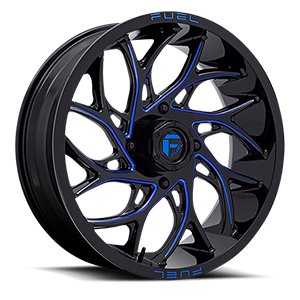 Fuel UTV Wheels Runner - D778 - UTV 4 Gloss Black with Blue Accent