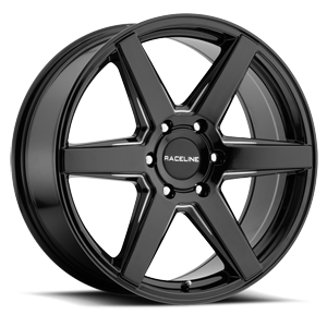 156B Surge Black Machined 6 lug