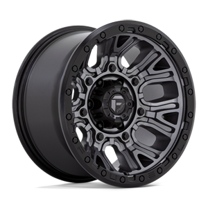 Fuel 1-Piece Wheels Traction - D825 6 Matte Gunmetal with Black Ring