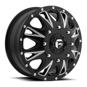 Fuel Dually Wheels Throttle Dually Front - D513 8 Matte Black & Milled