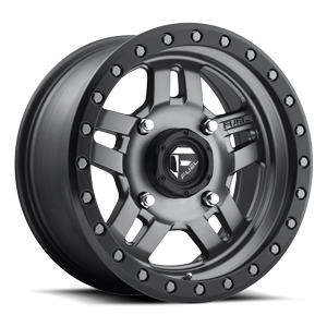 Anza - D558 - UTV Matte Anthracite w/ Black Ring 4 lug