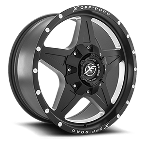XF Off-Road XF-210 6 Matte Black Milled Complete Window - 20x9