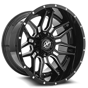 XF Off-Road XF-222 5 Gloss Black Machined - 20x12