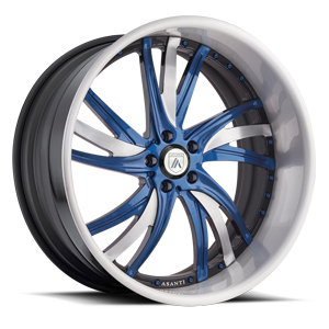 Asanti Forged Wheels A/F Series AF827 5 Blue and Brushed