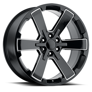 Factory Reproductions Style 45 6 Gloss Black Milled Spokes