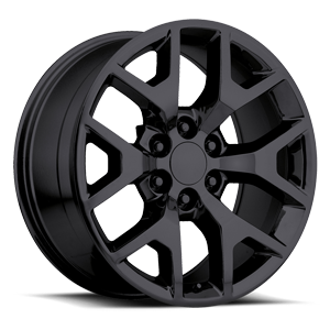 Style 44 Gloss Black 6 lug
