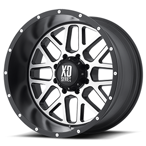 XD Wheels XD820 Grenade 8 Satin Black w/ Machined Face