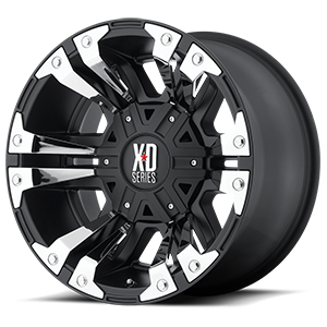 XD Wheels XD822 Monster II 6 Satin Black with Chrome Inserts