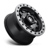 4 LUG ANZA BEADLOCK - D917 - UTV 14X7 ET38 | MATTE BLACK W/ ANTHRACITE RING