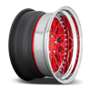 5 LUG BTC BRUSHED CANDY RED W/ CHROME LIP