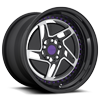 5 LUG CHD-T BRUSHED W/ GLOSS BLACK & PURPLE