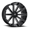 8 LUG CONTRA - D615 26X12 | GLOSS BLACK & MILLED