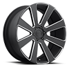 6 LUG 8-BALL - S187 BLACK & MILLED