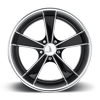 5 LUG DAYTON - US321 POLISHED W/ GLOSS BLACK WINDOWS