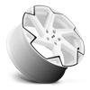 5 LUG FLASH - M257 GLOSS WHITE WITH BLACK FACE