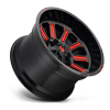 5 LUG HARDLINE - D621 GLOSS BLACK W/ CANDY RED