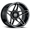 6 LUG MO994 FANG GLOSS BLACK MACHINED