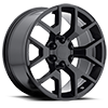 6 LUG 150 GLOSS BLACK W/ CLEAR COAT 