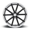 5 LUG RAMBLER - U117 GLOSS BLACK & MILLED W/ DIAMOND CUT LIP