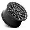 6 LUG REBEL 6 - D680 MATTE GUNMETAL WITH BLACK BEAD RING - 16X8