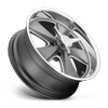 5 LUG ROADSTER - U120 20X9.5 TEXTURED GUNMETAL W/ POLISHED LIP | KNOCK OFF CAP