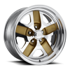 5 LUG SABER - US497 18X9.5 POLISHED W/ GOLD ACCENTS
