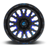 8 LUG STROKE - D645 GLOSS BLACK W/ CANDY BLUE