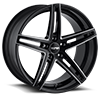 5 LUG TR73 BLACK WITH MILLED SPOKES