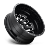 8 LUG TRITON DUALLY REAR - D581 GLOSS BLACK & MILLED