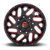 8 LUG TRITON DUALLY FRONT - D656 GLOSS BLACK W/ CANDY RED