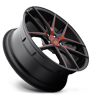 5 LUG TARGA - M130 CUSTOM FINISH | MATTE BLACK W/ BURGUNDY FACE