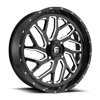 4 LUG TRITON - D581 - UTV GLOSS BLACK & MILLED