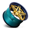 5 LUG VDA BRUSHED CANDY GOLD W/ NISSAN RAY BLUE